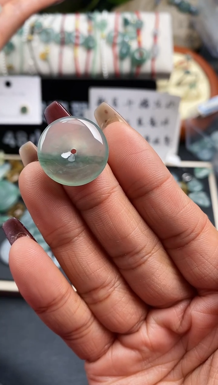 【闪购商品】翡翠裸石999平安扣~默认裸石发货