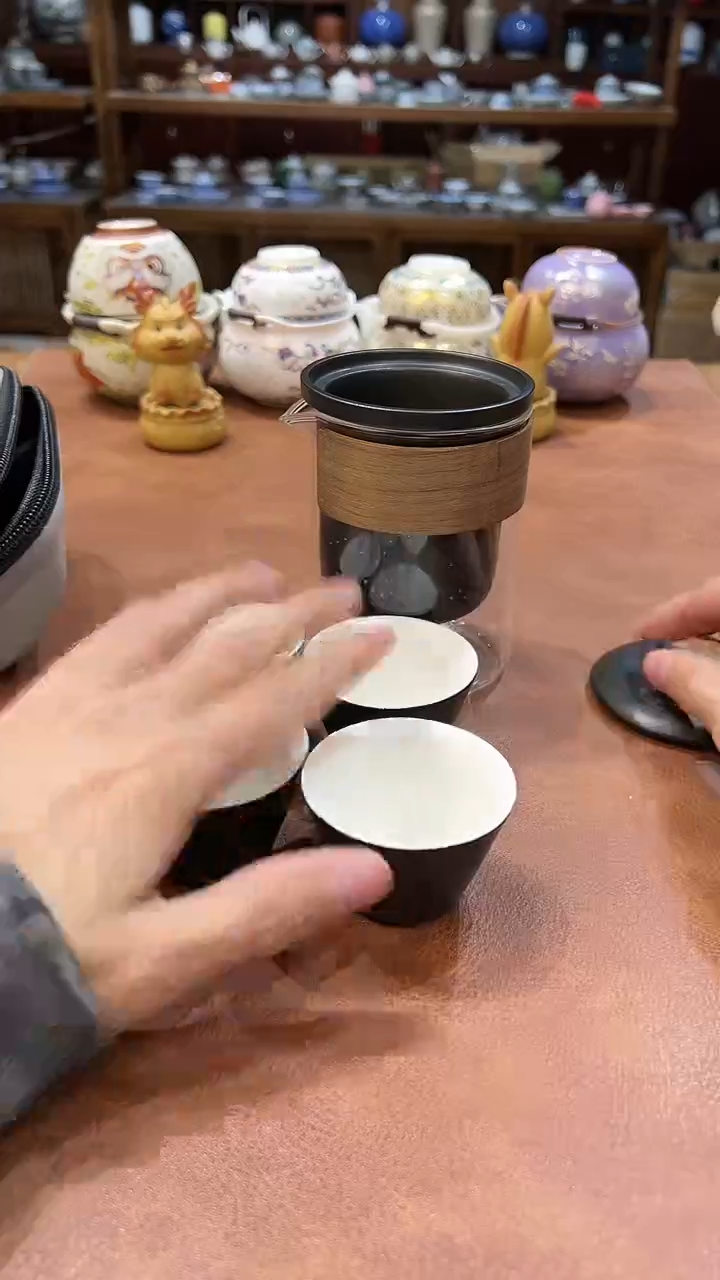 真的很便宜会开片的旅行茶具