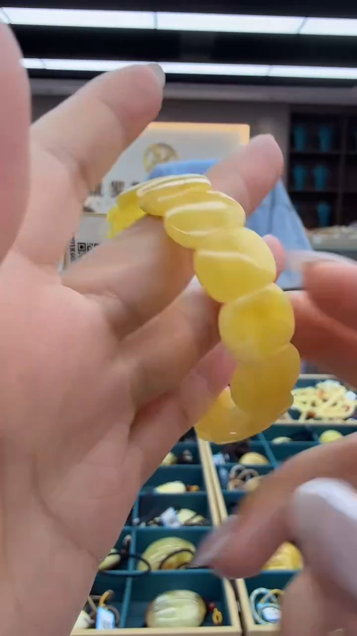 手链琥珀未镶嵌121秒拍号 假一罚三 