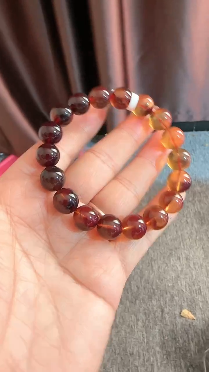 【闪购商品】琥珀手串未镶嵌规格11彩虹手串#34