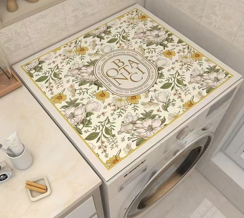 洗衣机盖布家用吸水防滑通用简约加厚滚筒洗衣机防沉垫60cm*60cm