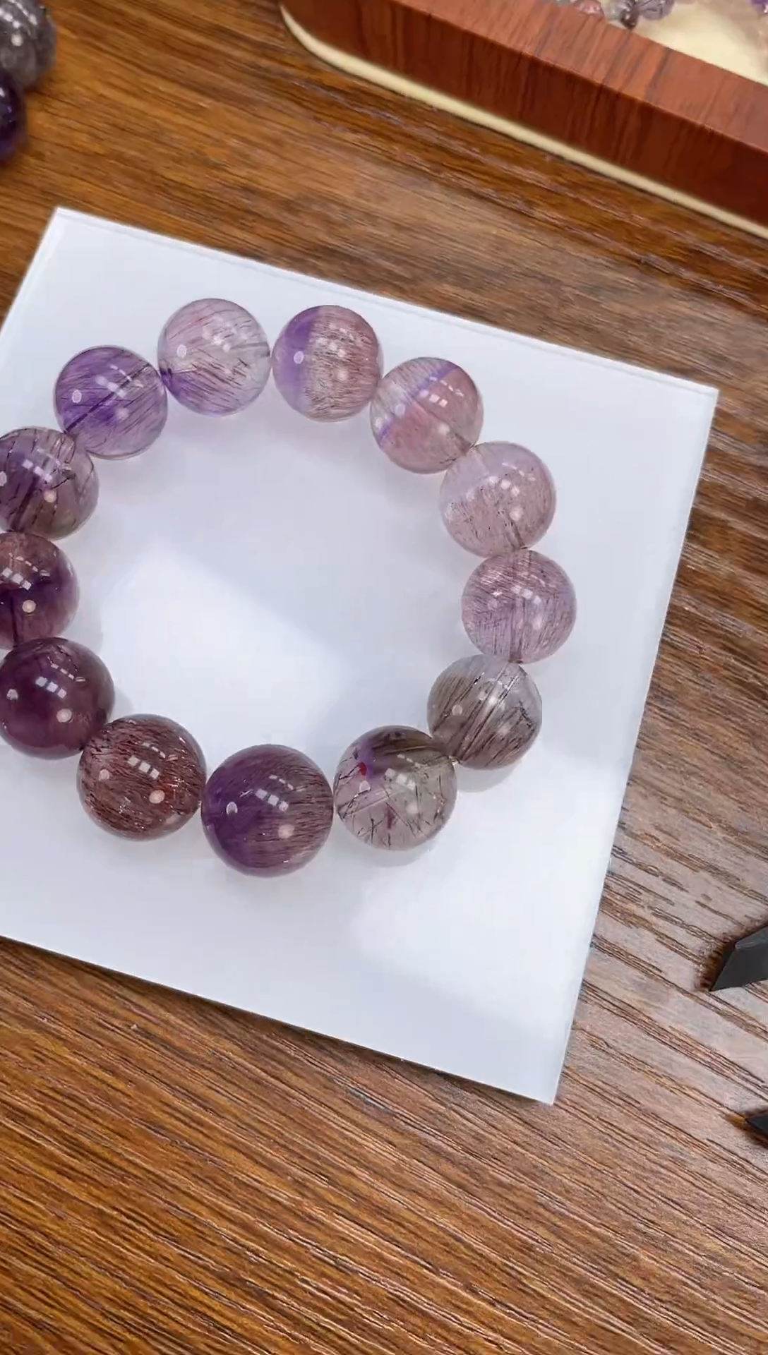 【闪购商品】水晶手链未镶嵌天然超七15mm多样性发一