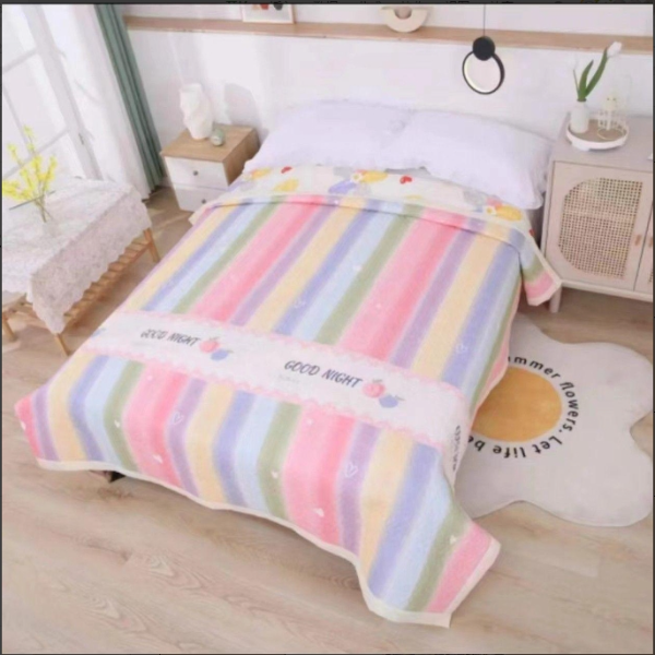 牛奶绒彩虹床盖【晓伟专属】