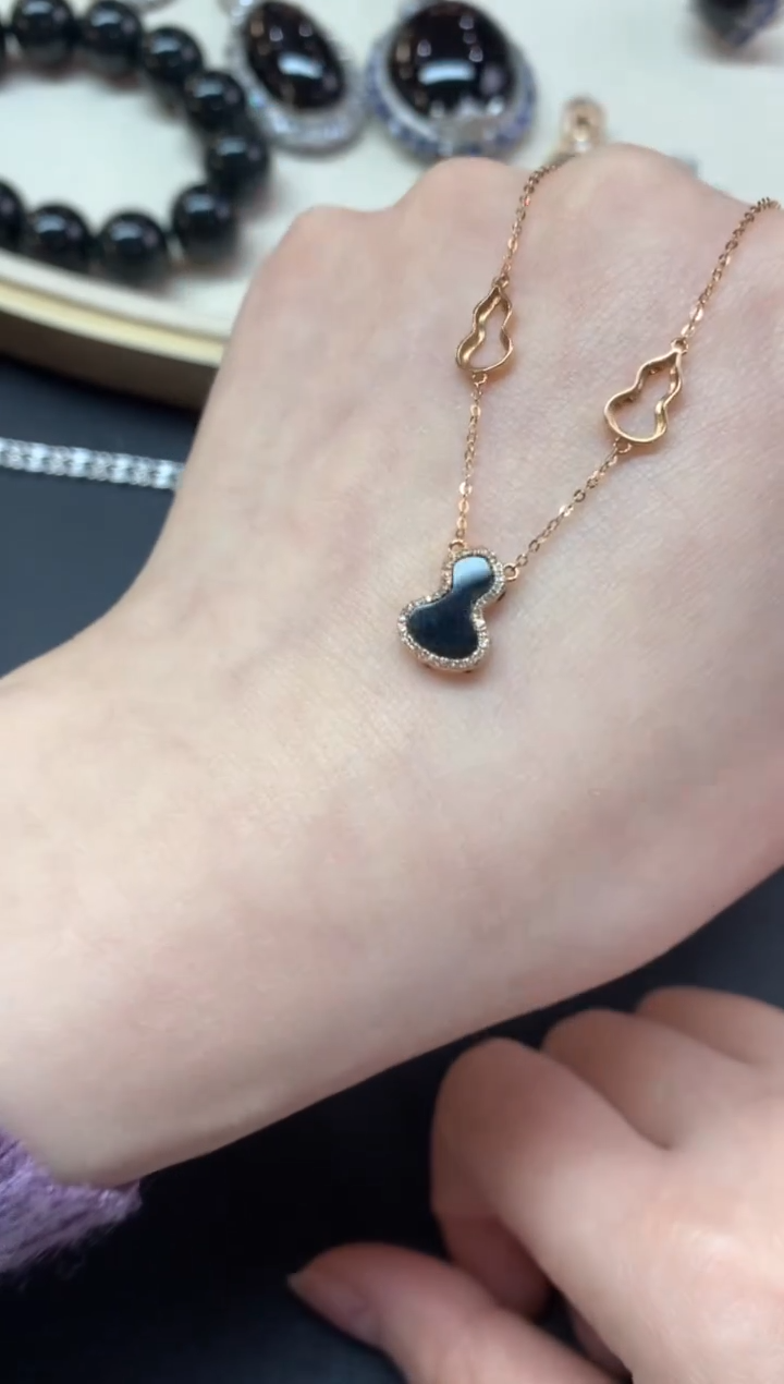 【闪购商品】翡翠套链18K金镶嵌Z889|3800