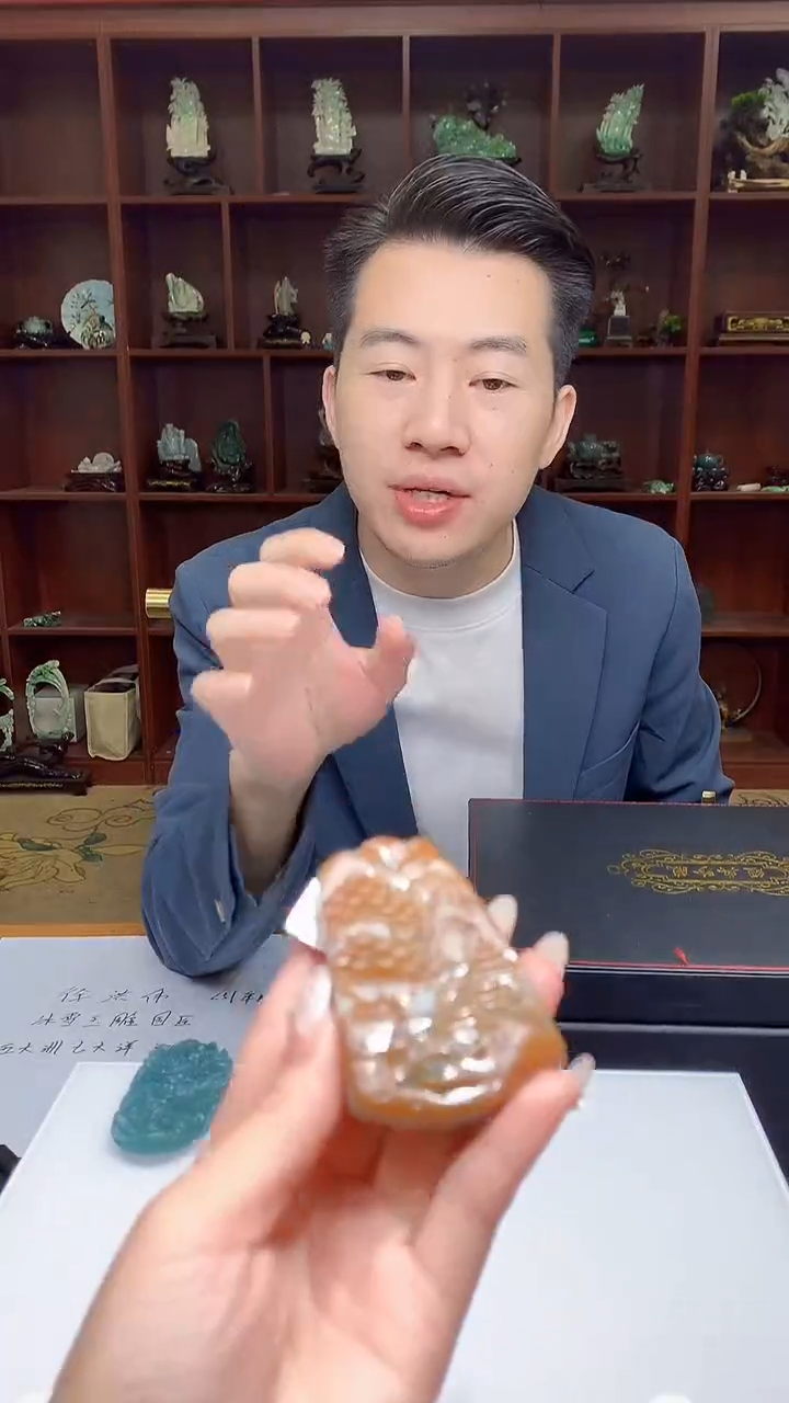 【闪购商品】定制翡翠未镶嵌8046jj-毛货挂件11
