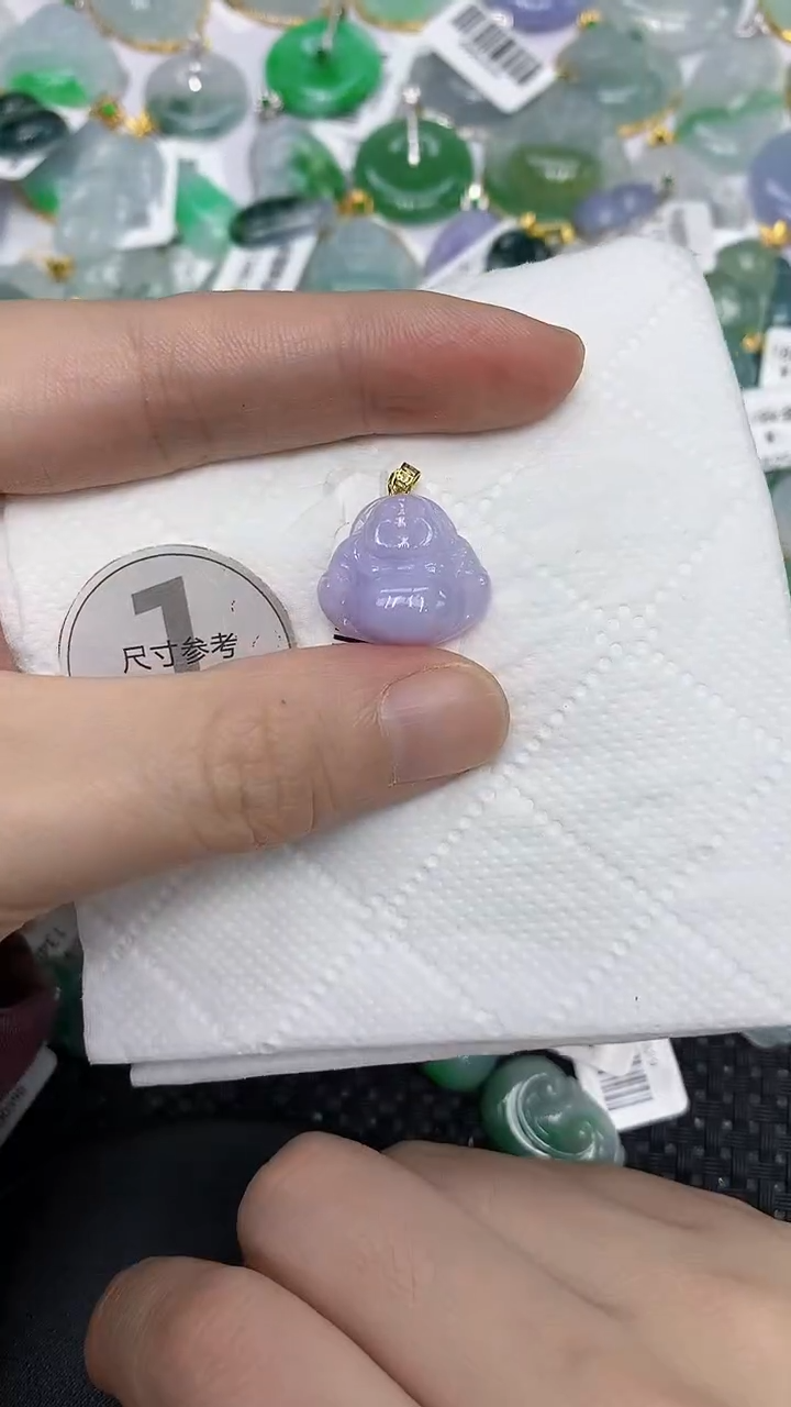颈饰18K金镶嵌翡翠11111111111