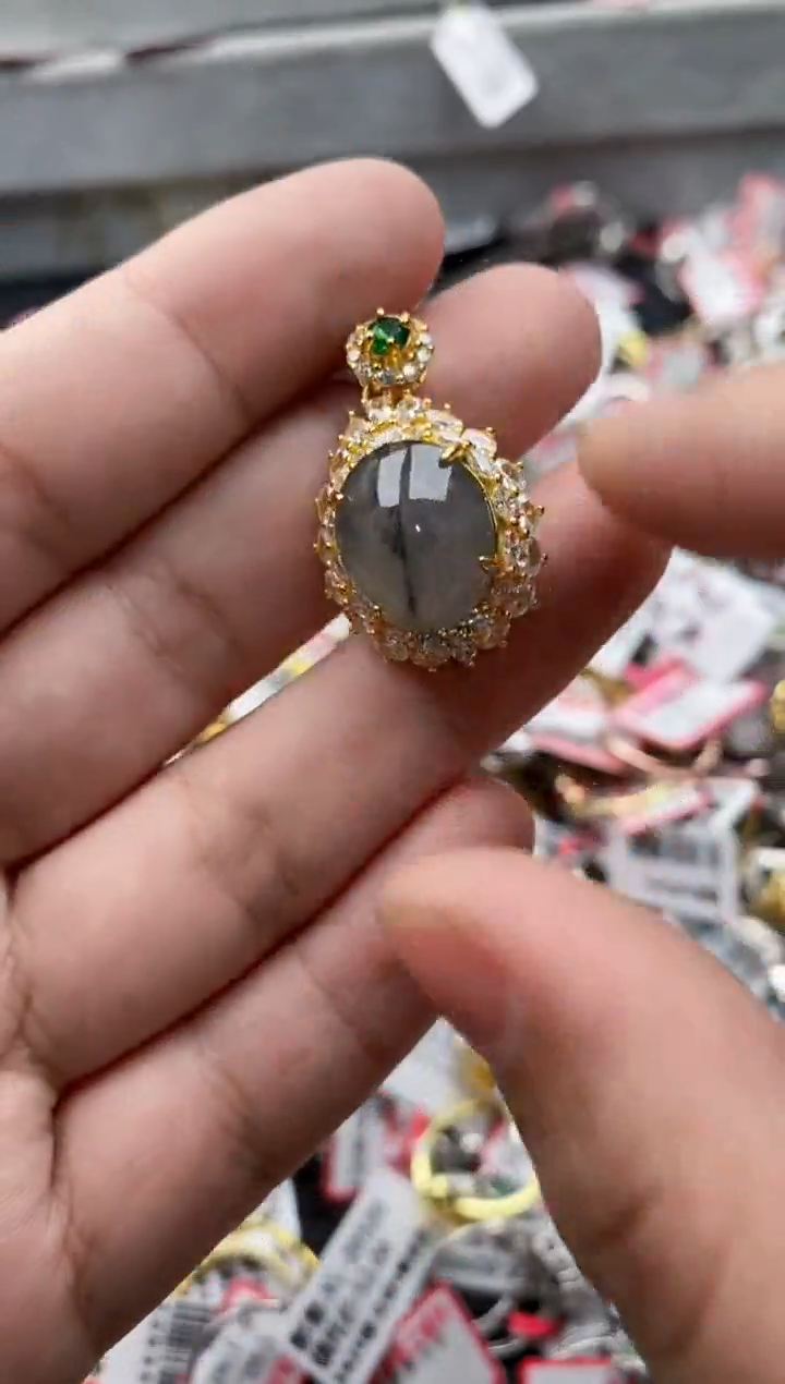 【闪购商品】翡翠戒指银S925镶嵌666666---7