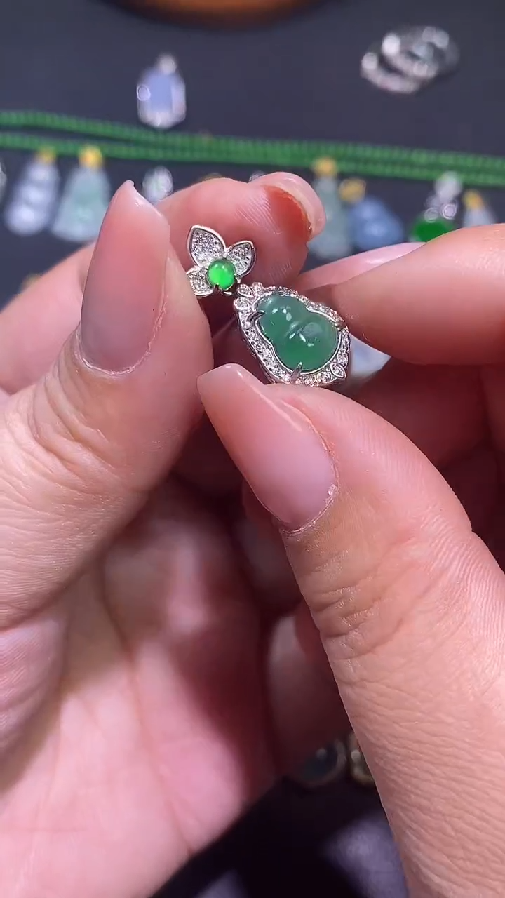 【闪购商品】翡翠吊坠(不含链)银S925镶嵌1