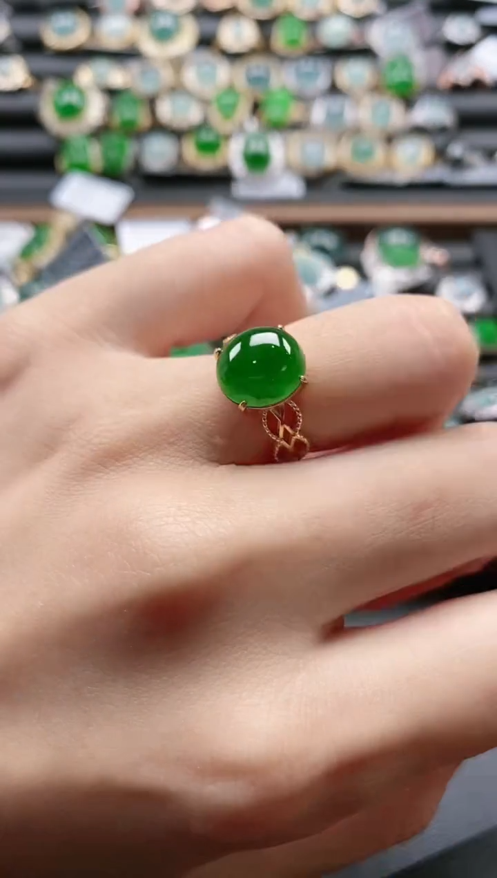 【闪购商品】翡翠戒指银S925镶嵌51151
