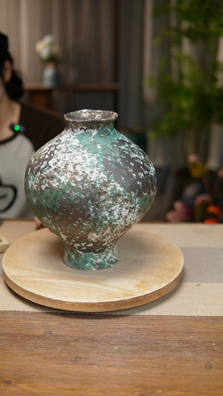 【闪购商品】陶瓷花器涂鸦绿灯笼
