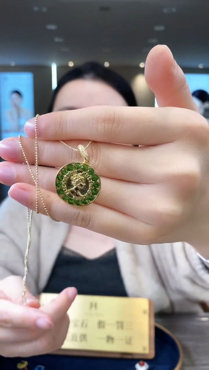 【闪购商品】透辉石项链银S925镶嵌04