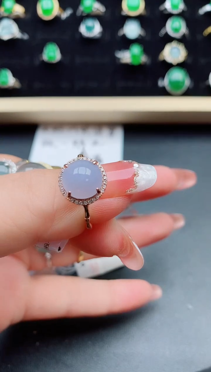 【闪购商品】翡翠戒指银S925镶嵌50800