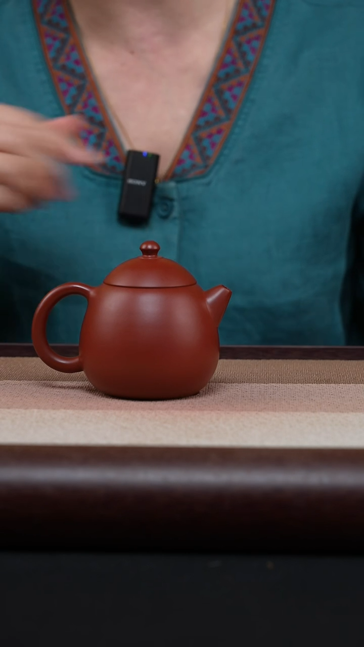 【闪购商品】紫砂茶壶朱泥-龙蛋MH-1857