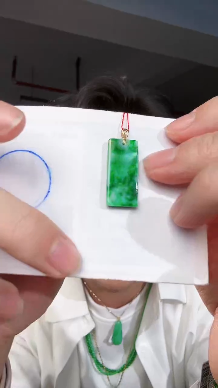 【闪购商品】翡翠颈饰18K金镶嵌缅料A货翡翠/支持复检/一件