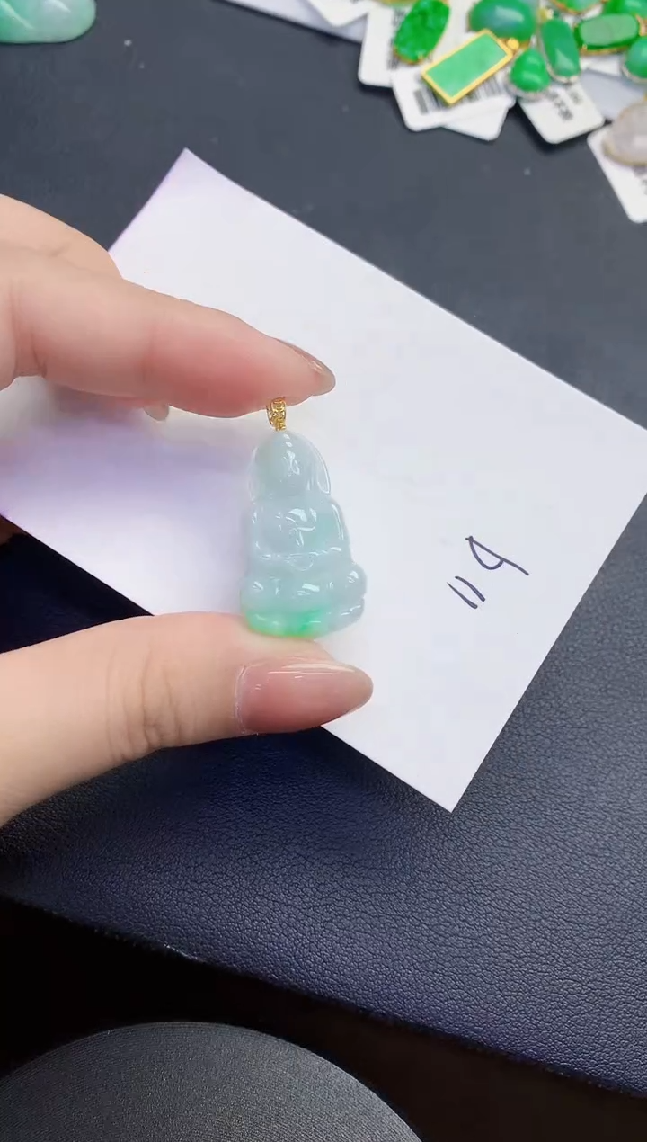 颈饰未镶嵌翡翠缅甸天然翡翠A货