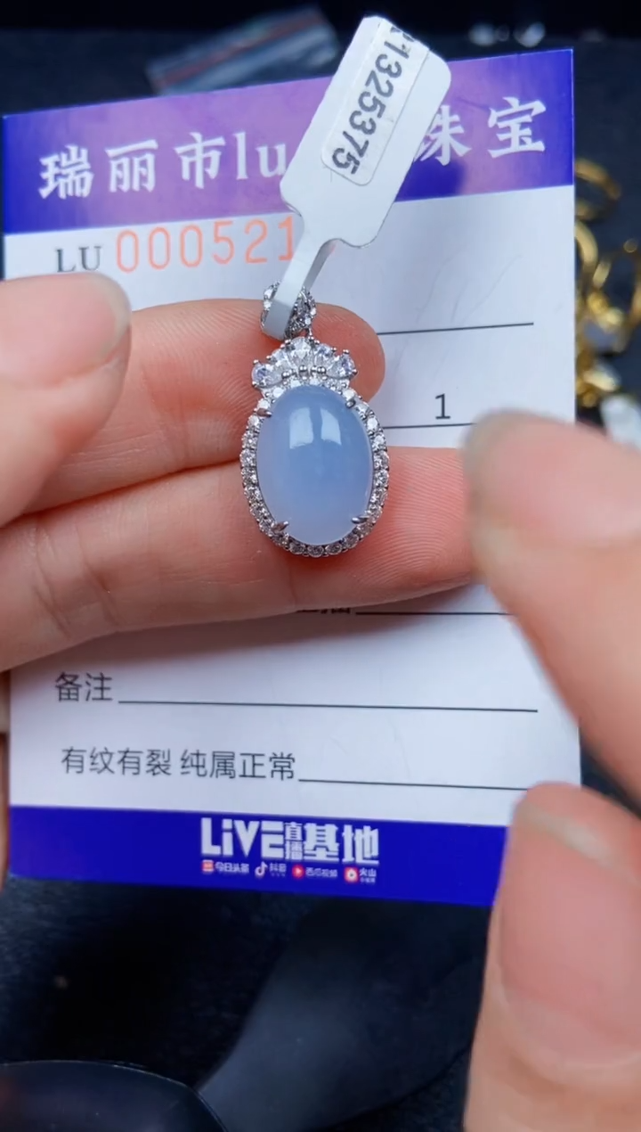 【闪购商品】翡翠颈饰银S925镶嵌5219