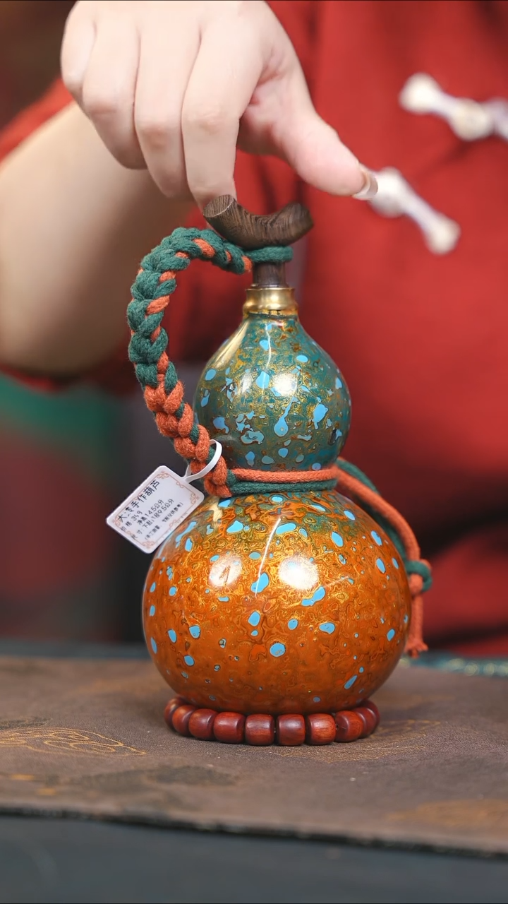 【闪购商品】RS199大漆酒葫芦不包手串及旋转底座