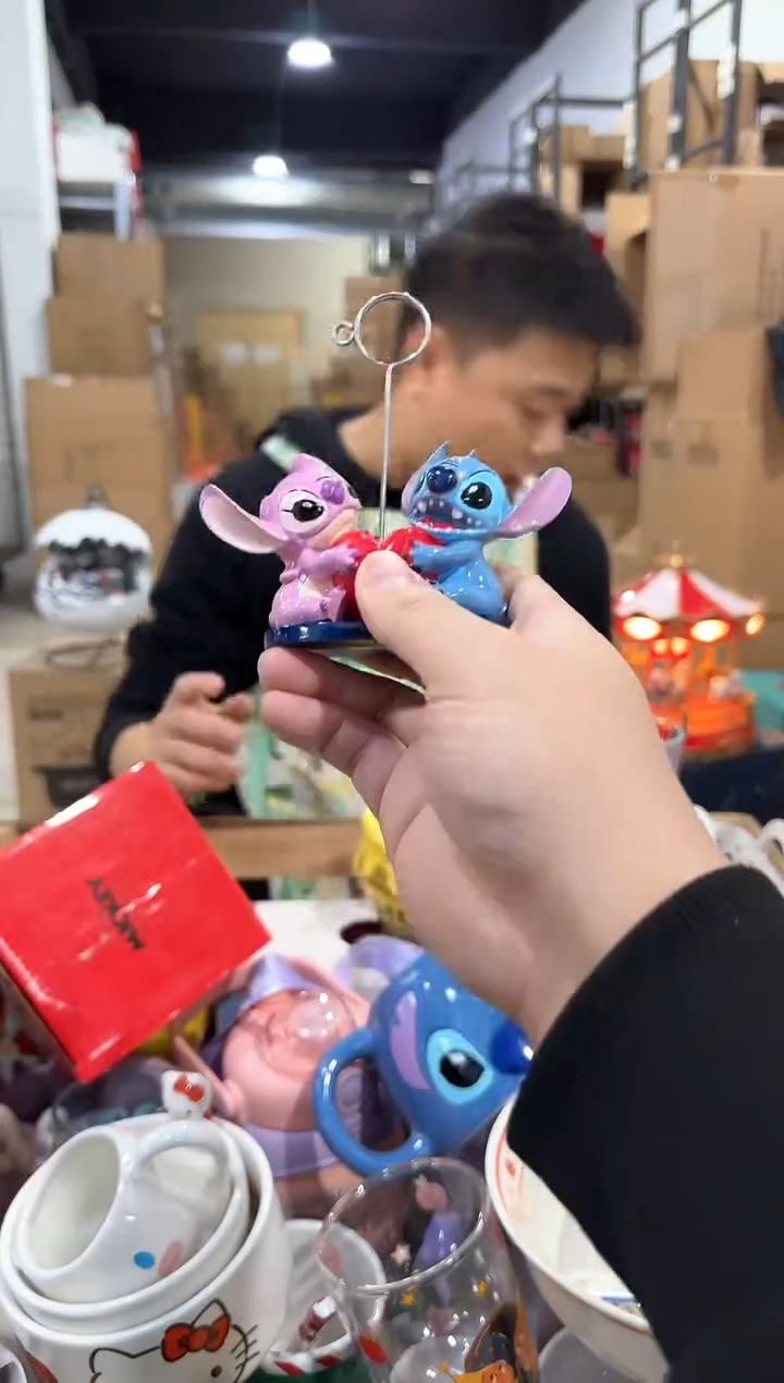 瓷片原盒史迪仔安琪名片夹