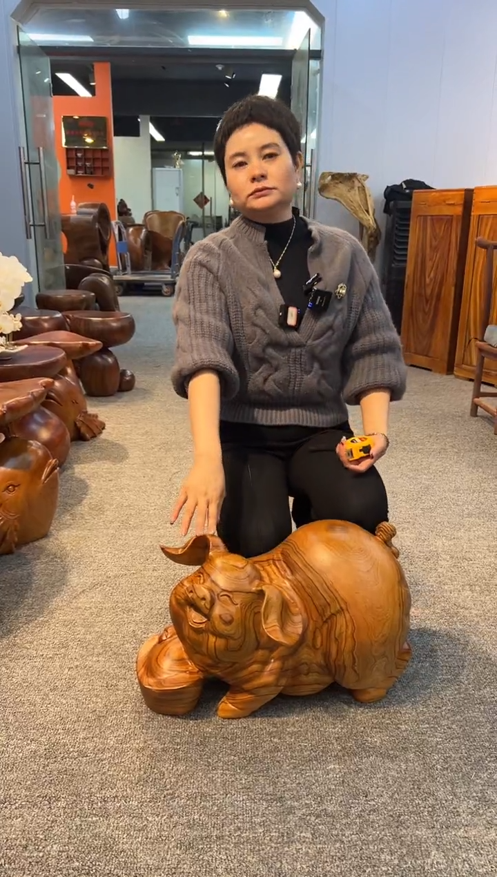 【闪购商品】香樟木实木创意福猪