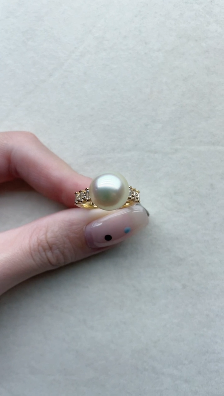 【闪购商品】海水珍珠戒指银S925镶嵌Y76