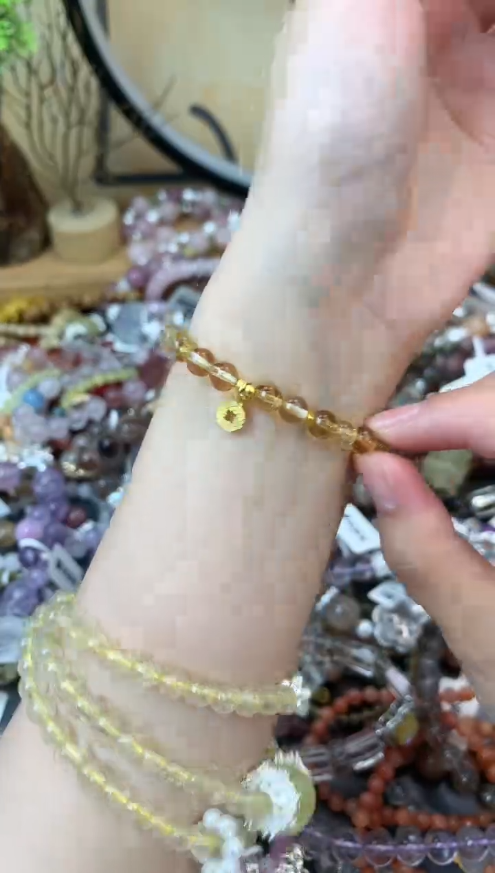 【闪购商品】黄晶手链未镶嵌363手串