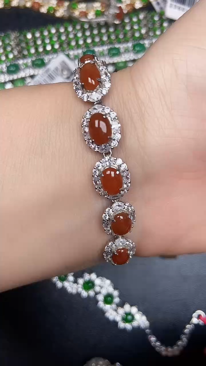 银S925镶嵌戒指翡翠3480