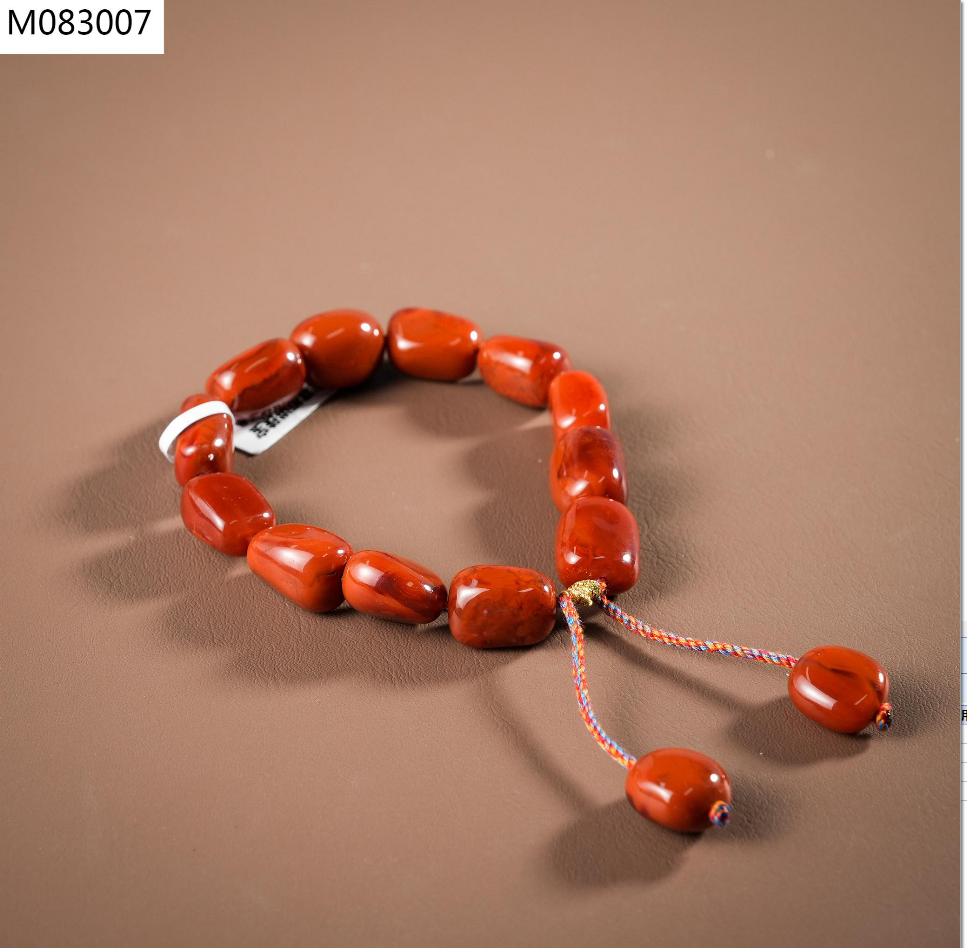 【老掌柜讲珠宝】南红火焰纹随型手串 M083007