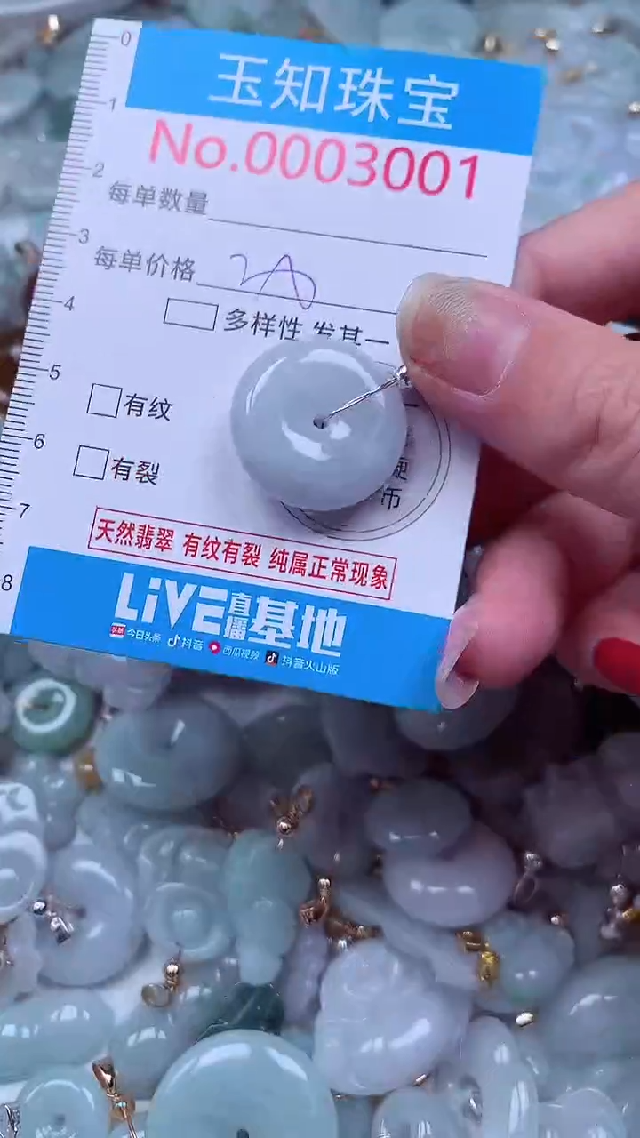 吊坠(不含链)未镶嵌翡翠3001