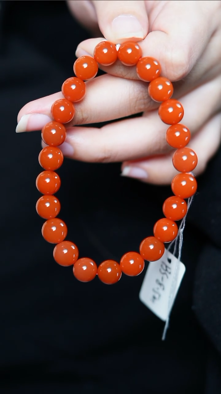 【闪购商品】南红玛瑙手串未镶嵌保山@@SCBS单-8.5m高光手工