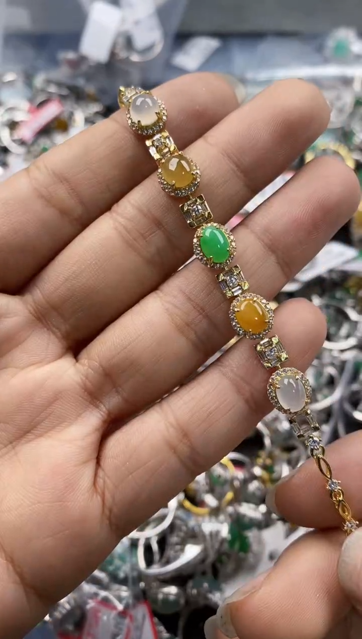 银S925镶嵌戒指翡翠11-11---6