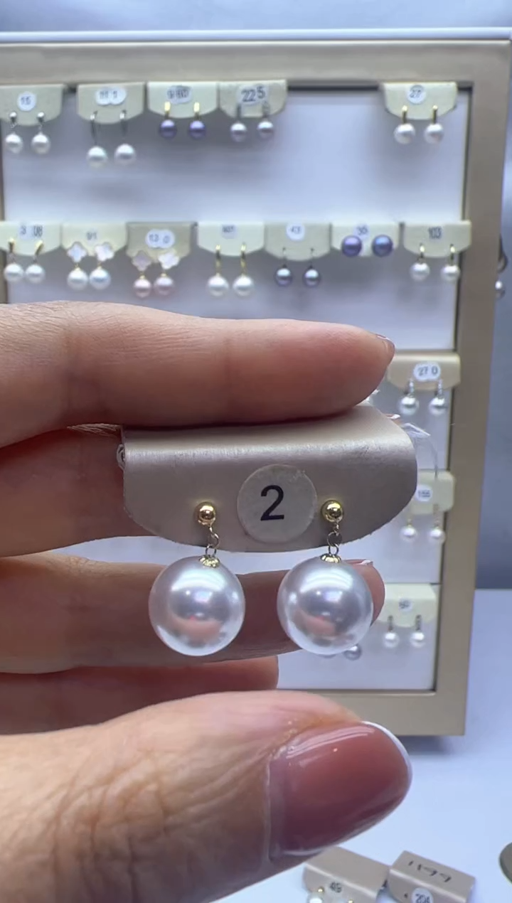 【闪购商品】淡水珍珠耳饰18K金镶嵌2