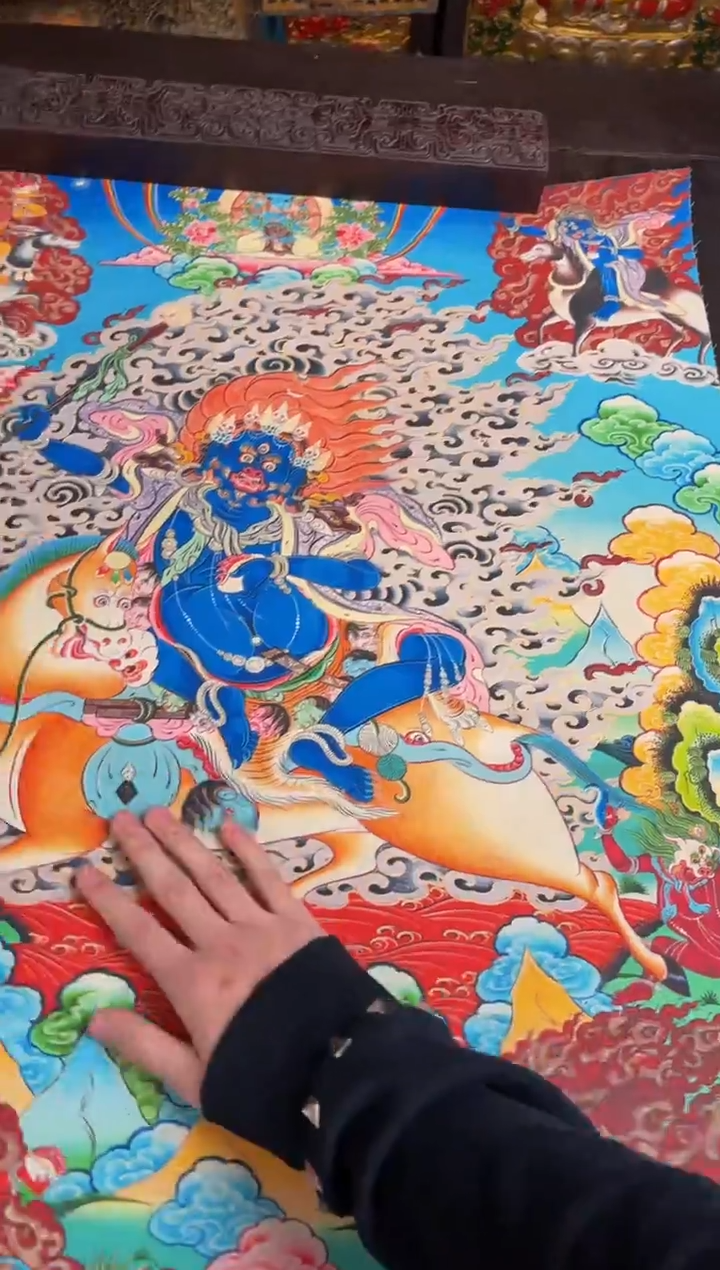 装裱画精品手绘唐卡链接--A160