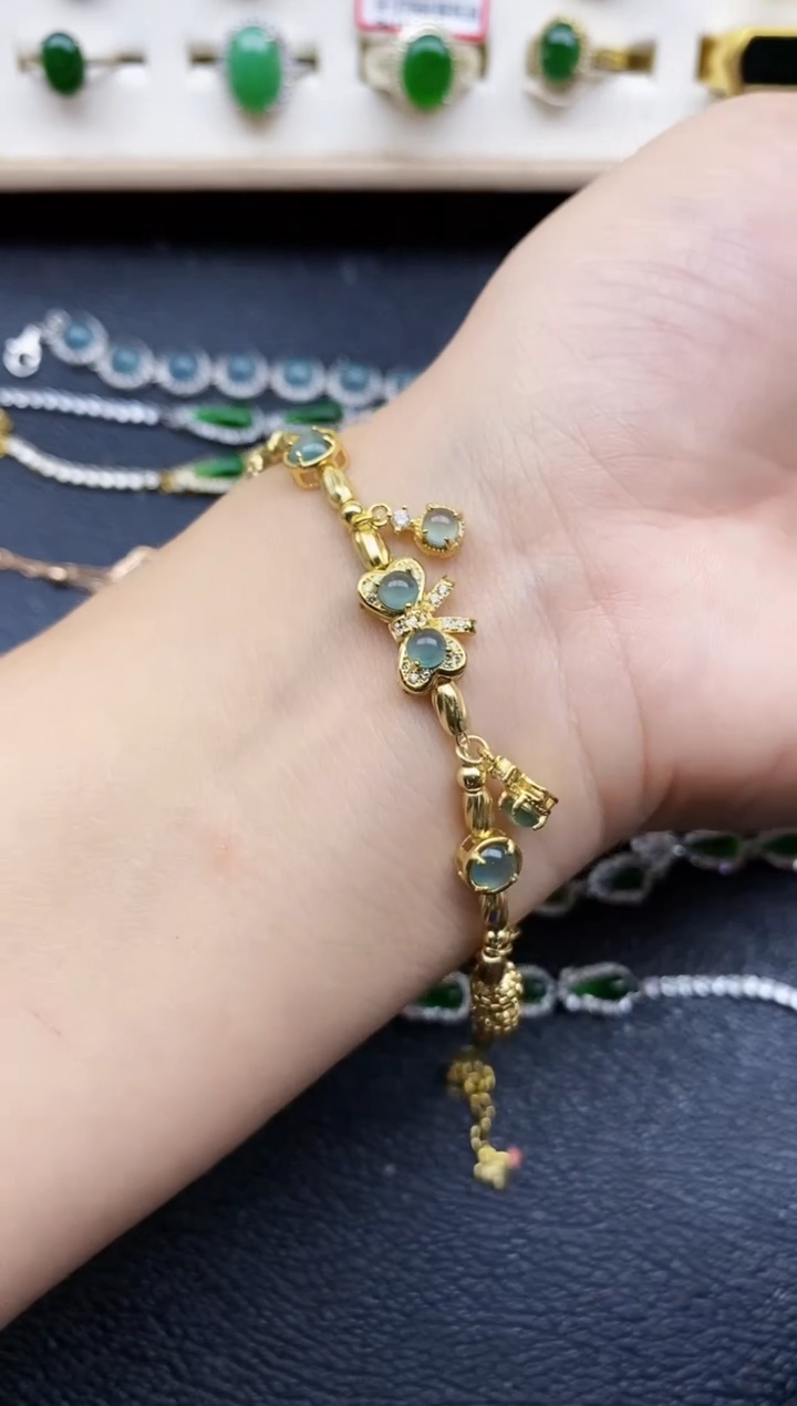 【闪购商品】翡翠戒指银S925镶嵌121111