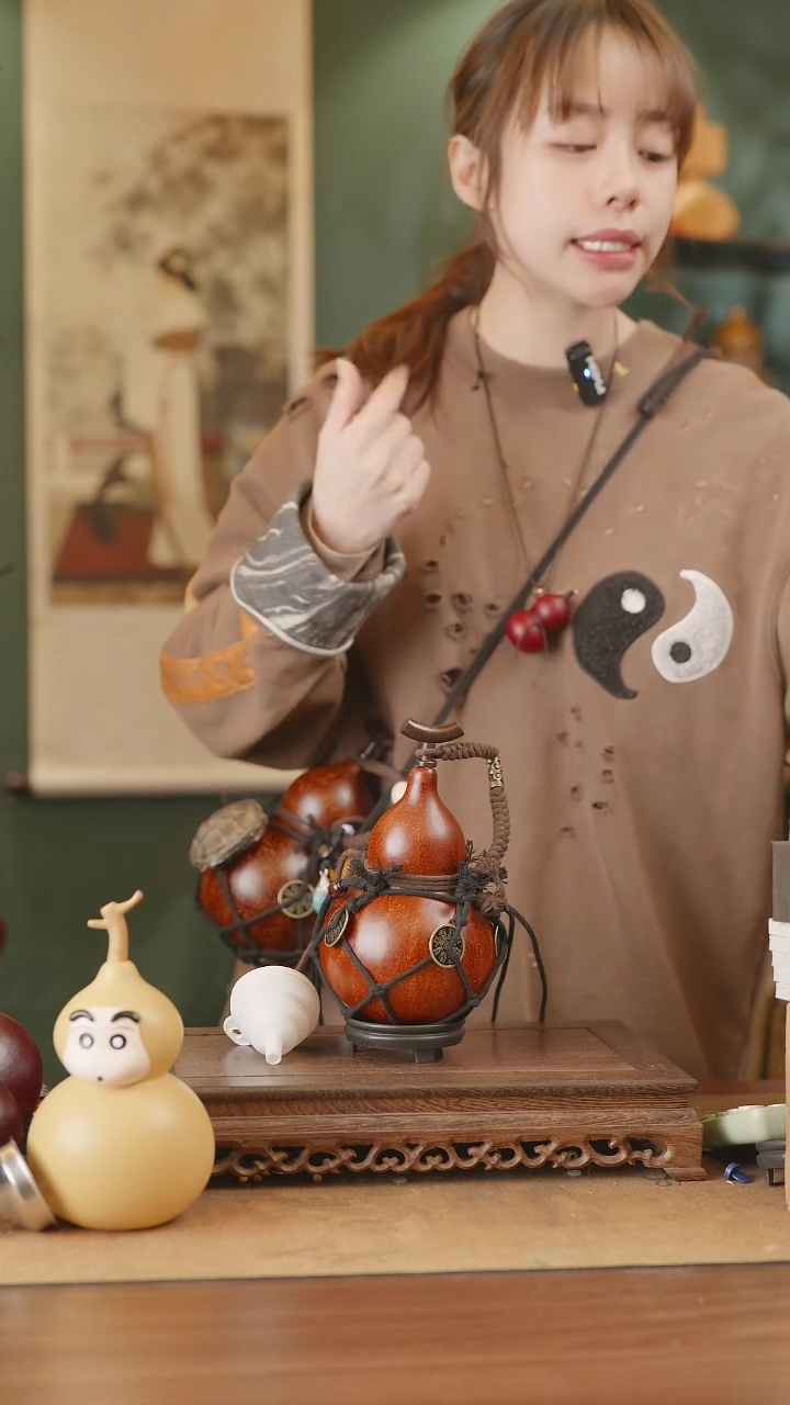 【闪购商品】293号精品天然大漆工艺防渗内胆酒葫芦~