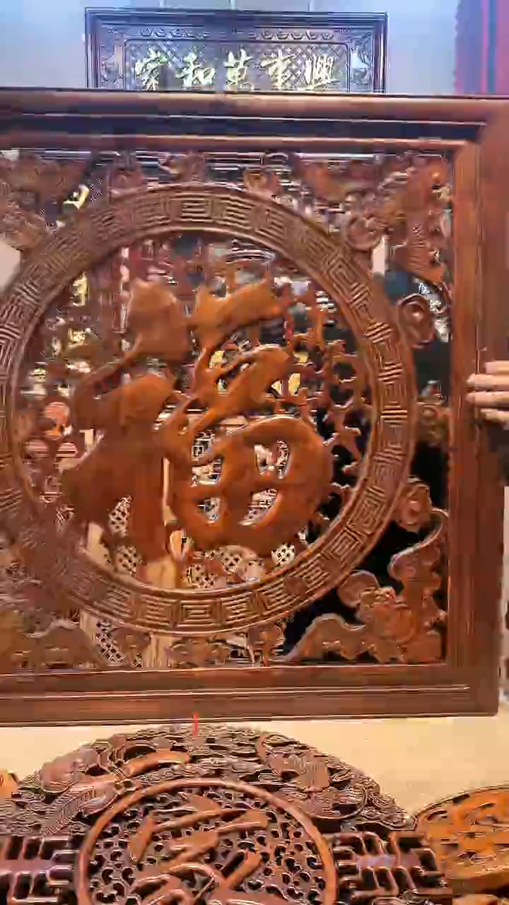 香樟木木雕款80/80公分康熙福