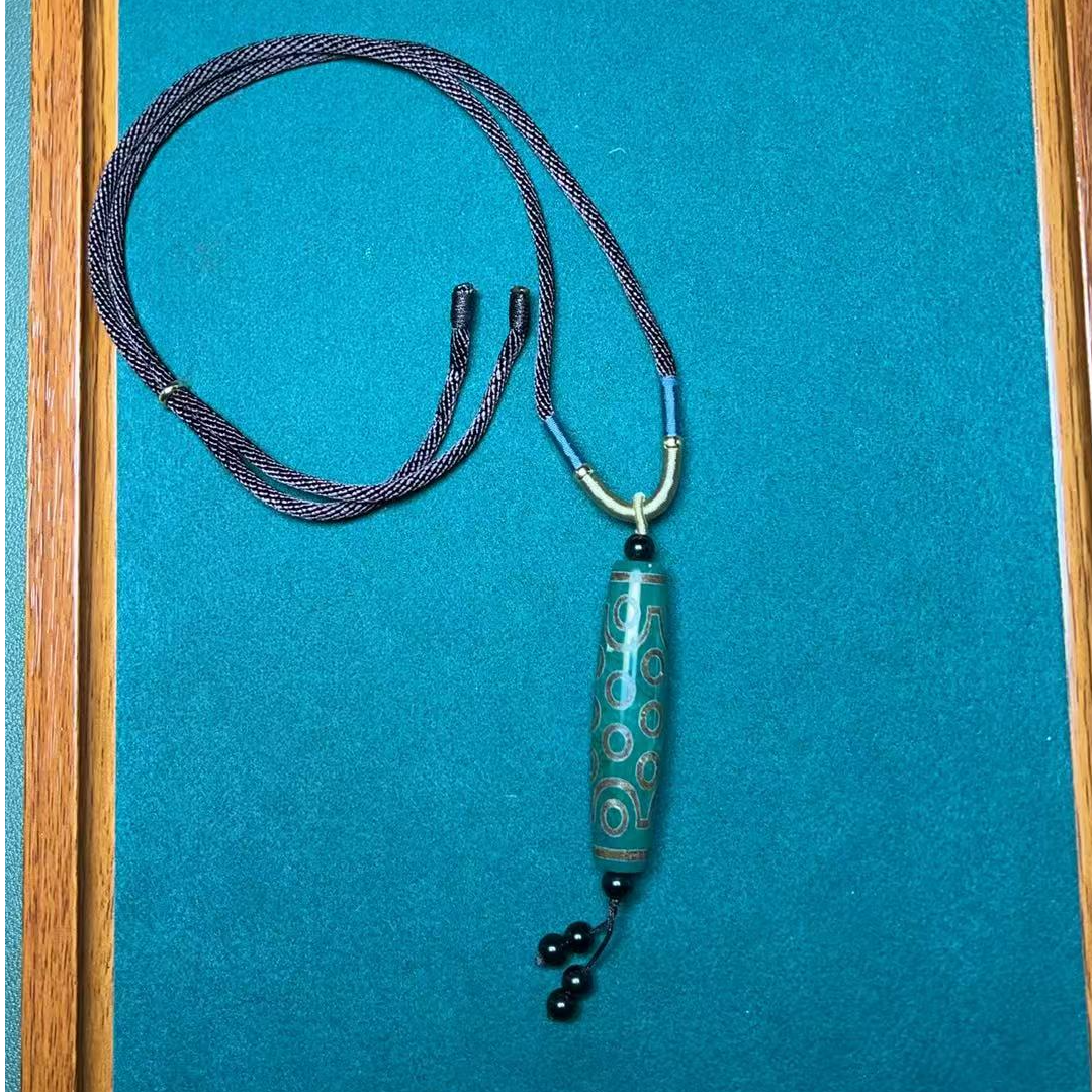 藏式绿21y吊坠项链