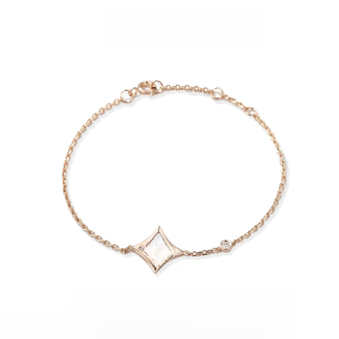 铜合金手链  〈MUYU〉老花贝手链白色S00124