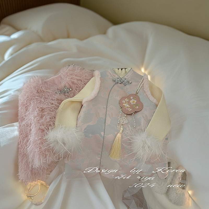 【瑶瑶玉兔】二Hihoniya~2024冬季宝宝款国风裙子高级韩版背心裙