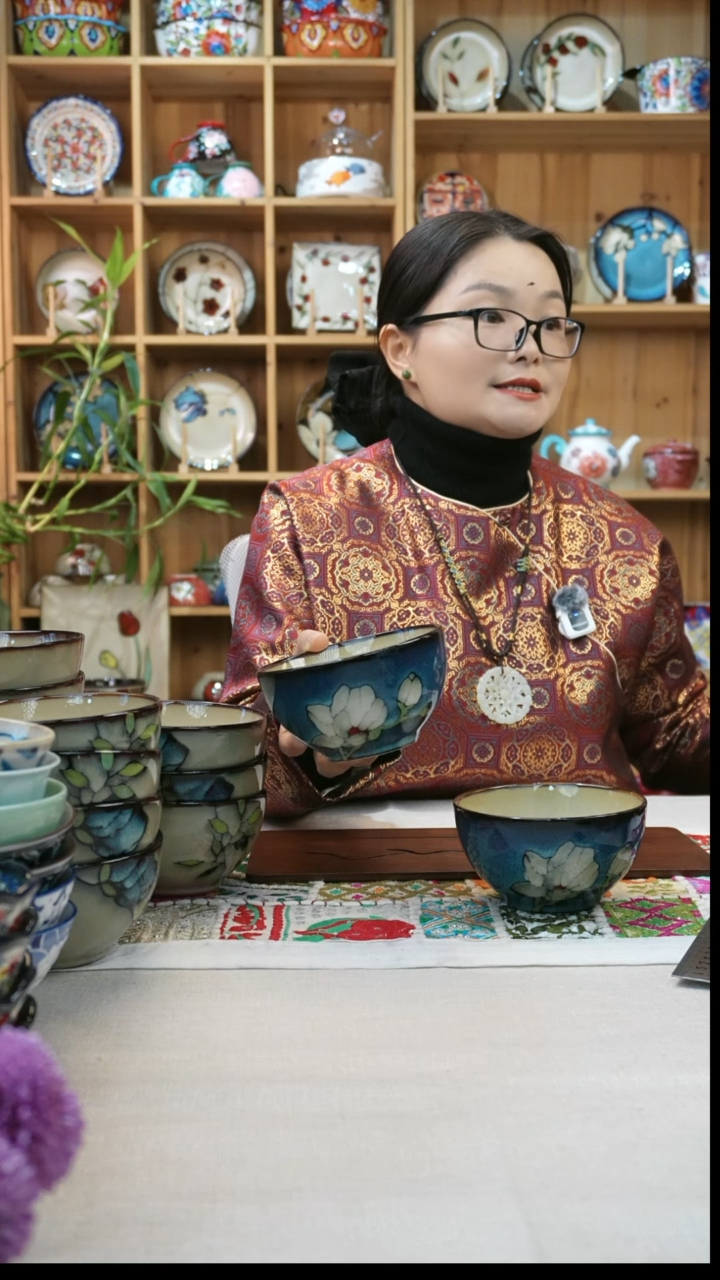 瓷片小可陶瓷4个米饭碗