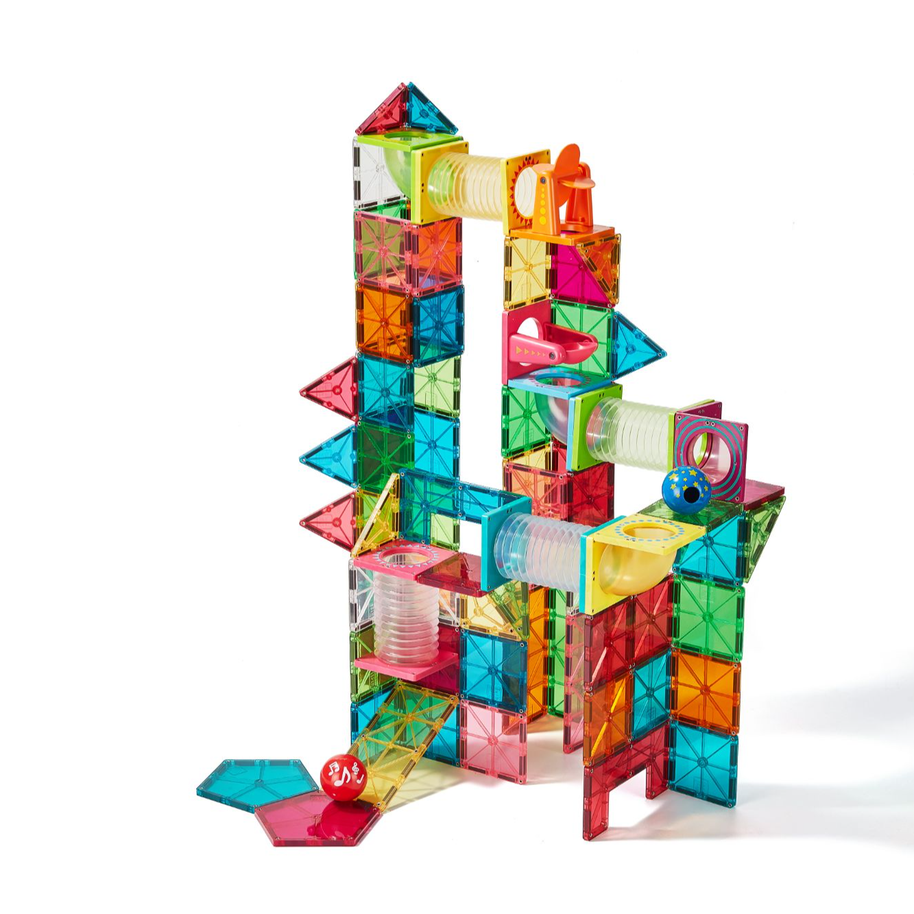 日本people拼拼构乐思磁力积木管道滚球进阶积木PGS132