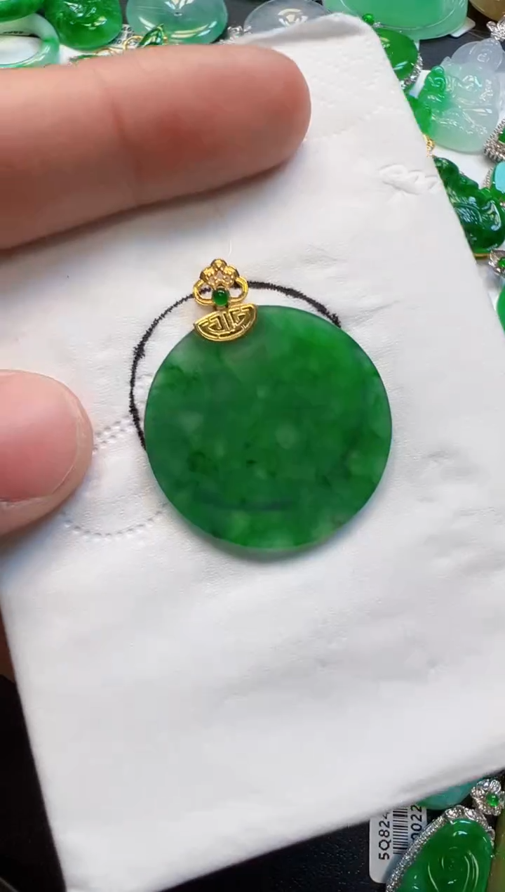 【闪购商品】定制翡翠18K金镶嵌1200元