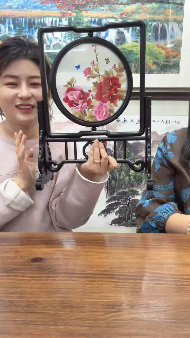 横款刺绣非遗苏绣手工工艺品带框装饰画不包邮