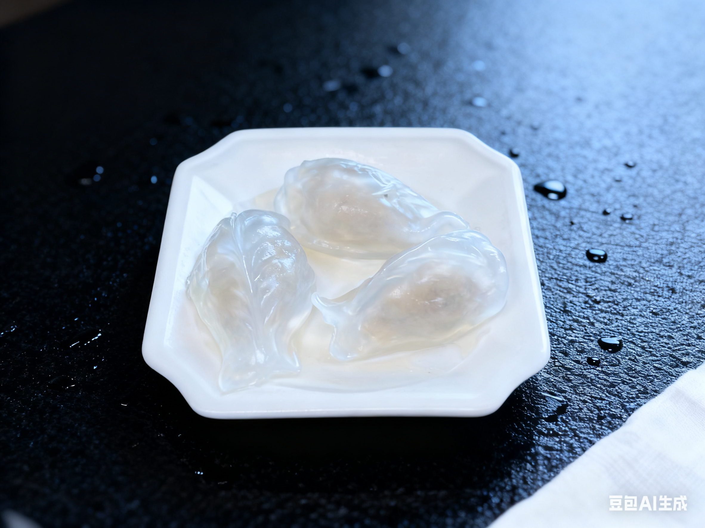 【菜脯（萝卜干）饺】水晶饺子新鲜食材广式早茶点夜茶点