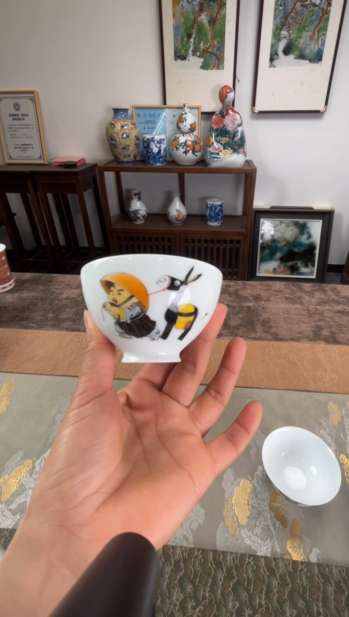 【闪购商品】景德镇文祥窑手工釉下彩单杯