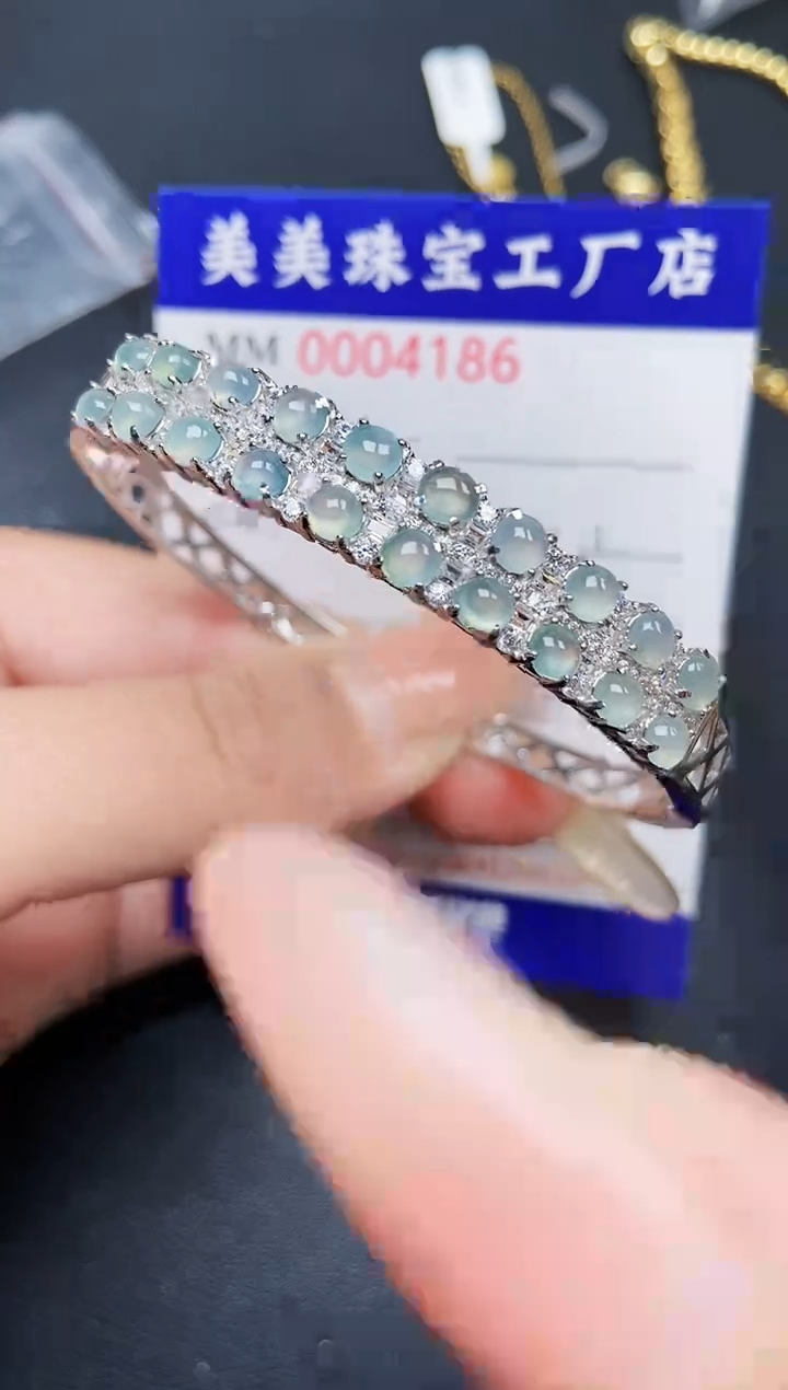 【闪购商品】翡翠颈饰银S925镶嵌4186