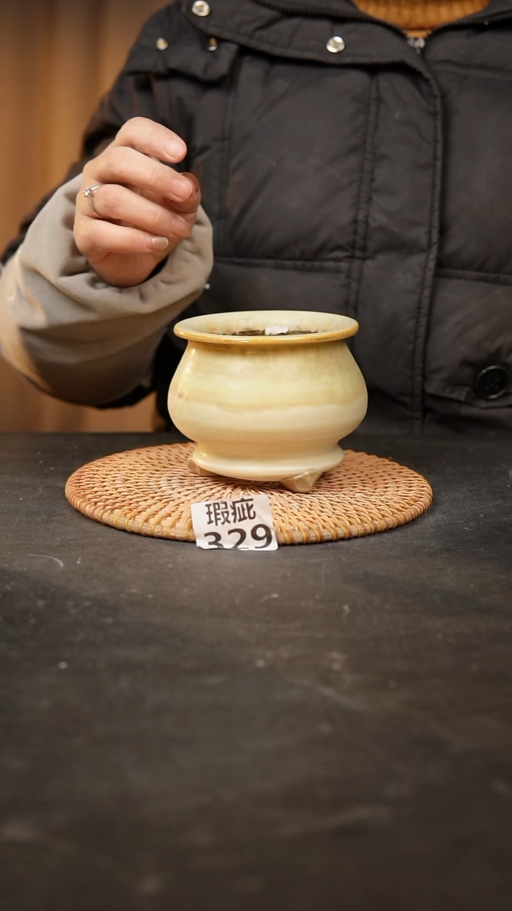 【闪购商品】瓷片329泥泥手工花盆口