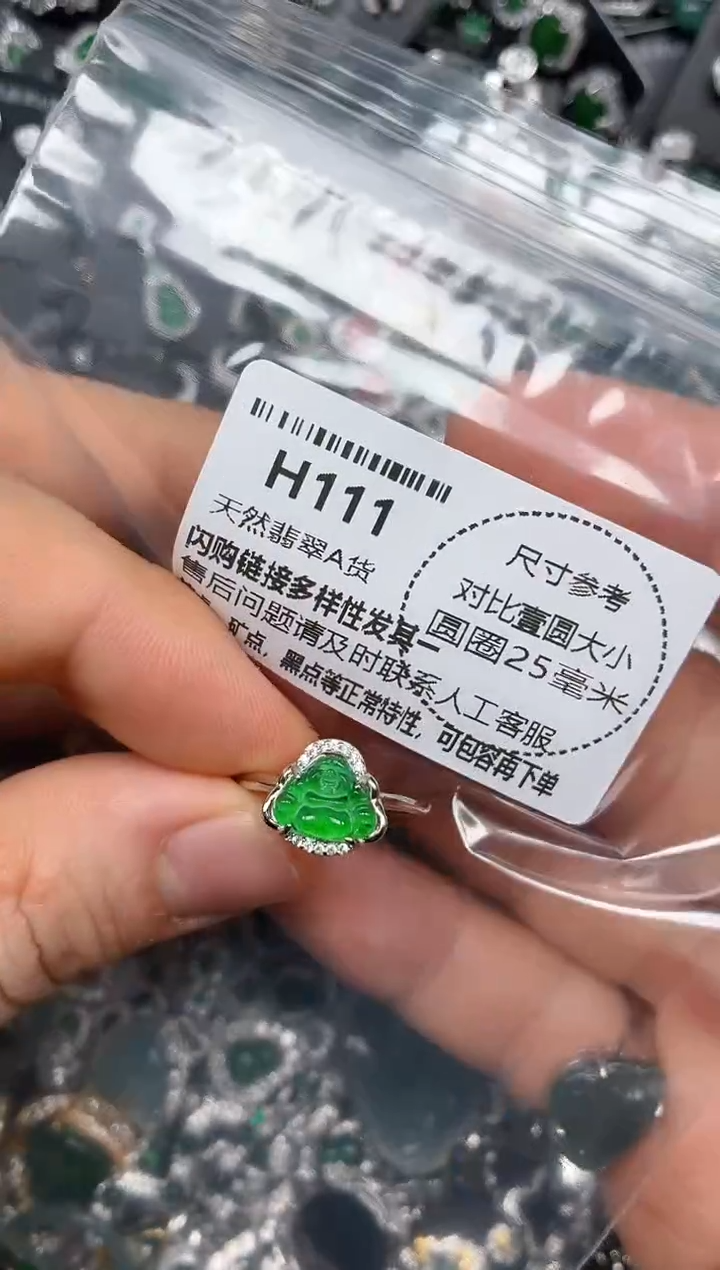 颈饰未镶嵌翡翠H111戒指