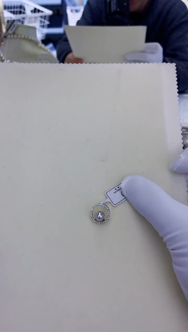银S925镶嵌饰品海水珍珠设计款吊坠