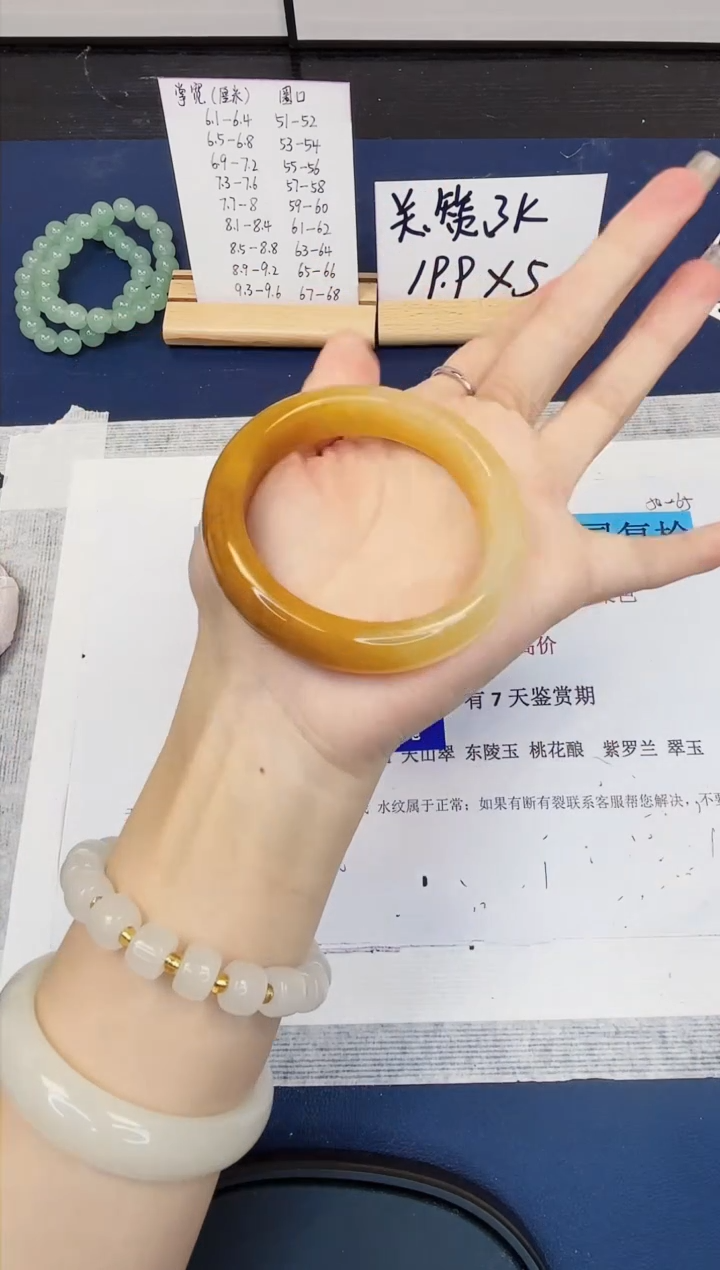 【闪购商品】石英质玉手镯未镶嵌494-财气镯-圈口56
