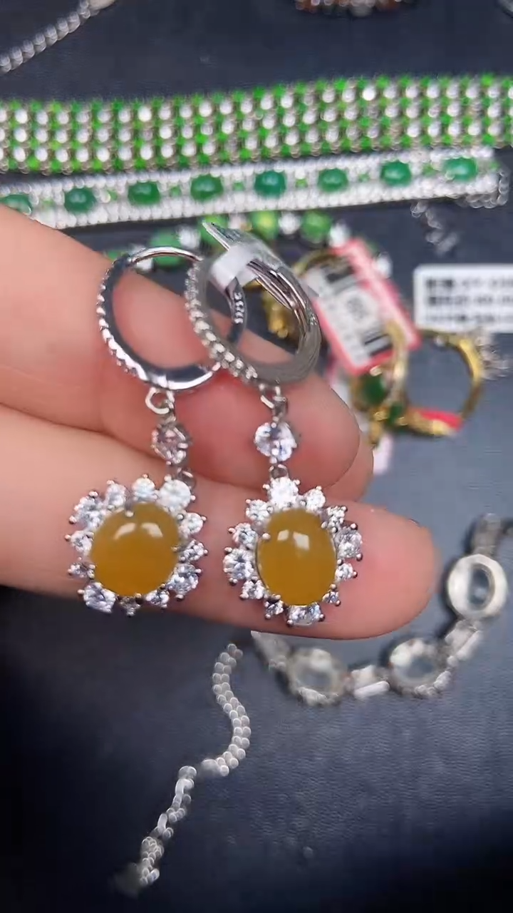 银S925镶嵌戒指翡翠2730